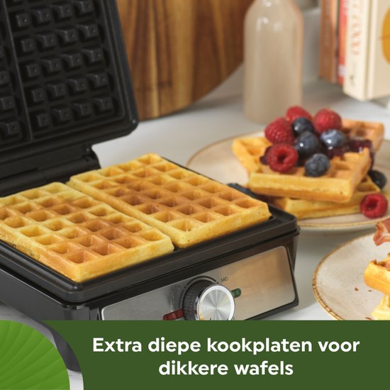 Salter Deep Fill Waffle Maker - Antiaanbaklaag - 1600W van Salter — afbeelding 5
