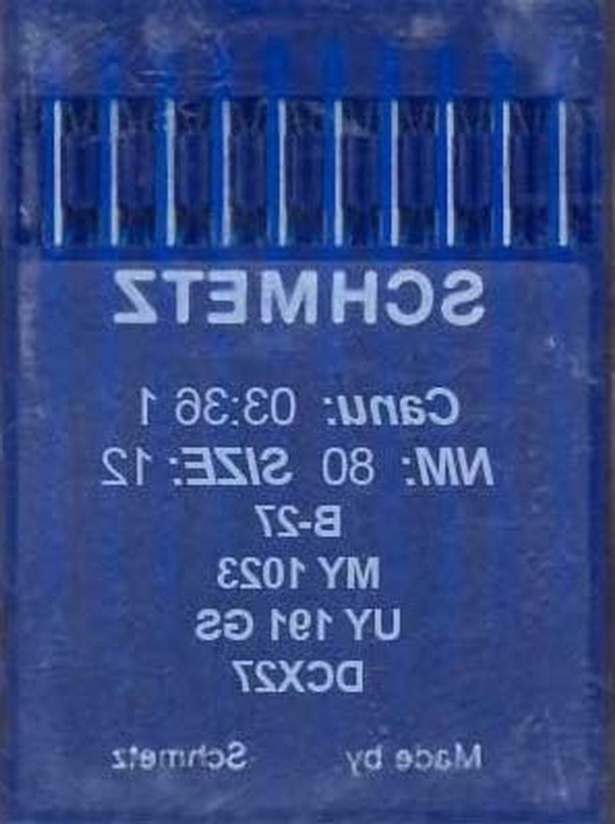 Industriële Naaimachinenaalden - Lockmachine naalden - Precisie Naaiwerk - Duitse Kwaliteit Sinds 1851 - Maat 80/12 - Zilver