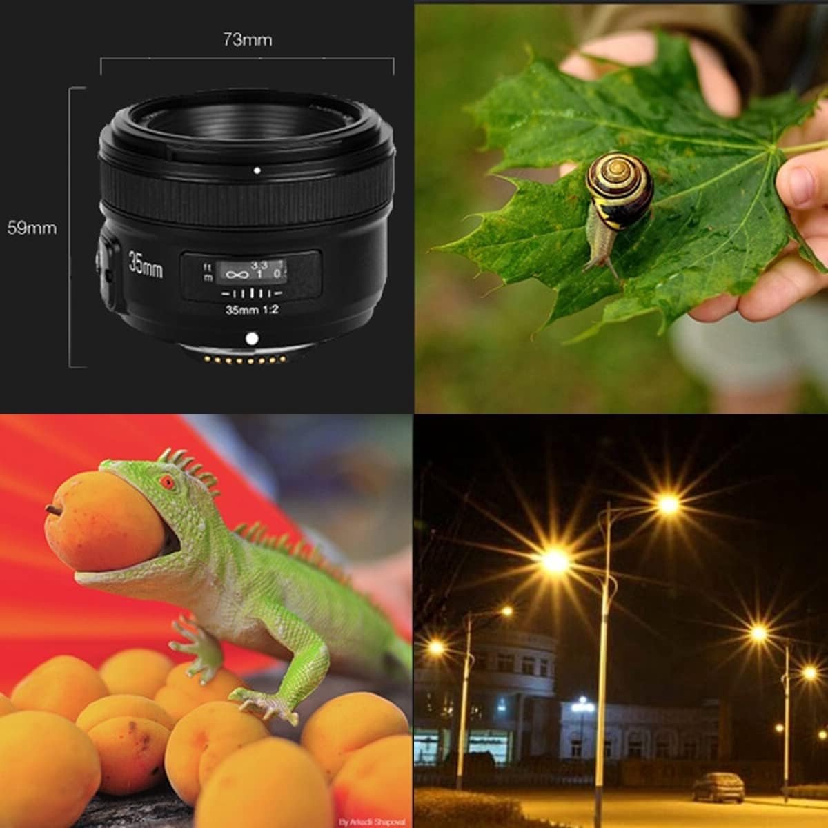 Wide Angle 35mm F2N Lens voor Nikon DSLR Camera's - Autofocus en Handmatige Focus, Perfect voor Landschapsfotografie en Portretten thumbnail 2