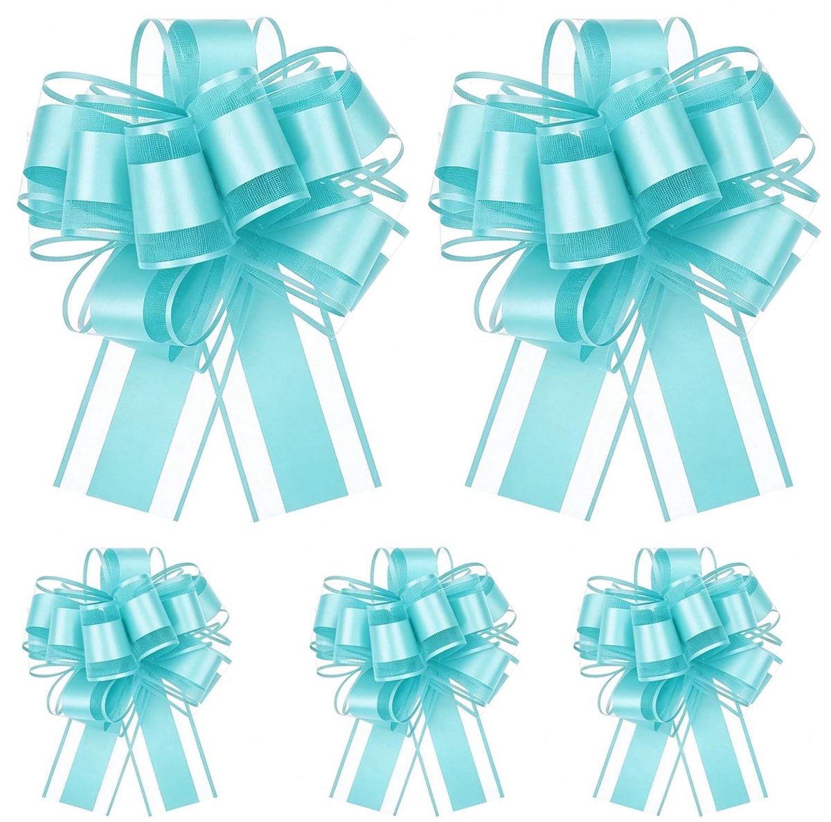 5 Stuks Cadeaustrikken Blauw en Paars, 15 cm Grote Trekstrikken voor Cadeauverpakking, Bruiloft, Verjaardag, Manden - ShopVlot