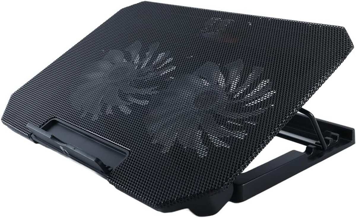 Laptopkoeler - Zwart - 350 x 250 x 27 mm - Verstelbaar - Stil