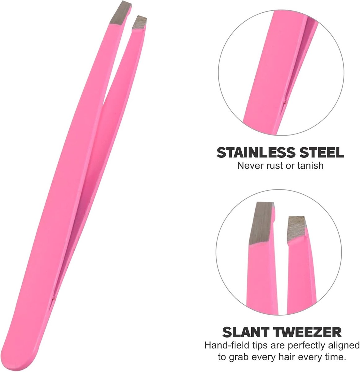 Professionele Pincet - Roze - Voor Gezichtshaar - Roestvrijstalen Precisie-pincet - Voor Dames en Heren