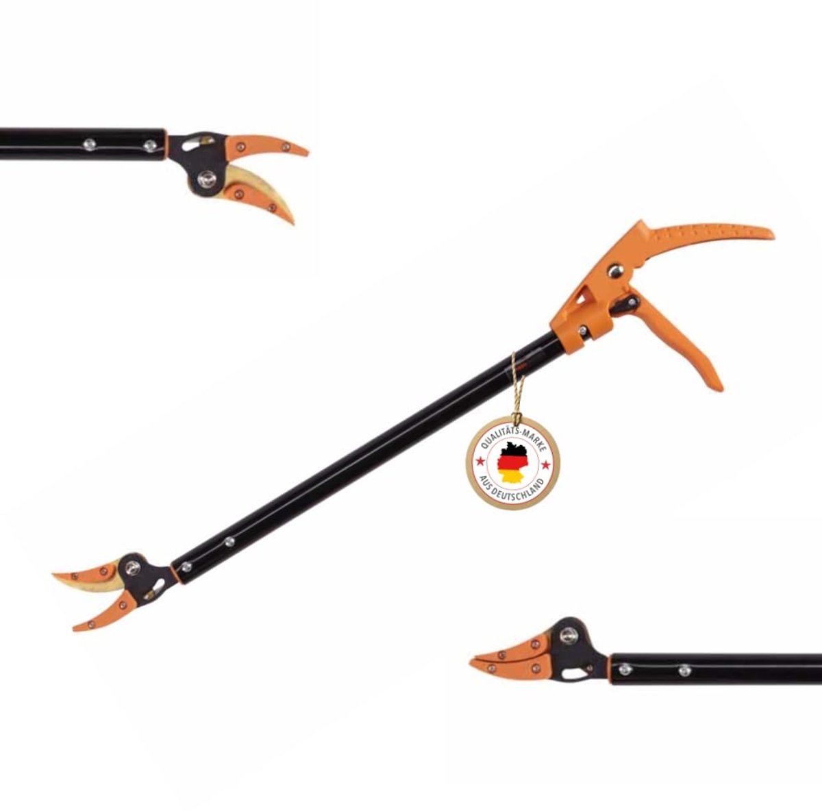 Famanu – Snoeischaar met lange steel en roterende handgreep, takkenschaar met titanium mes, 65 cm lang, ideaal voor tuinonderhoud