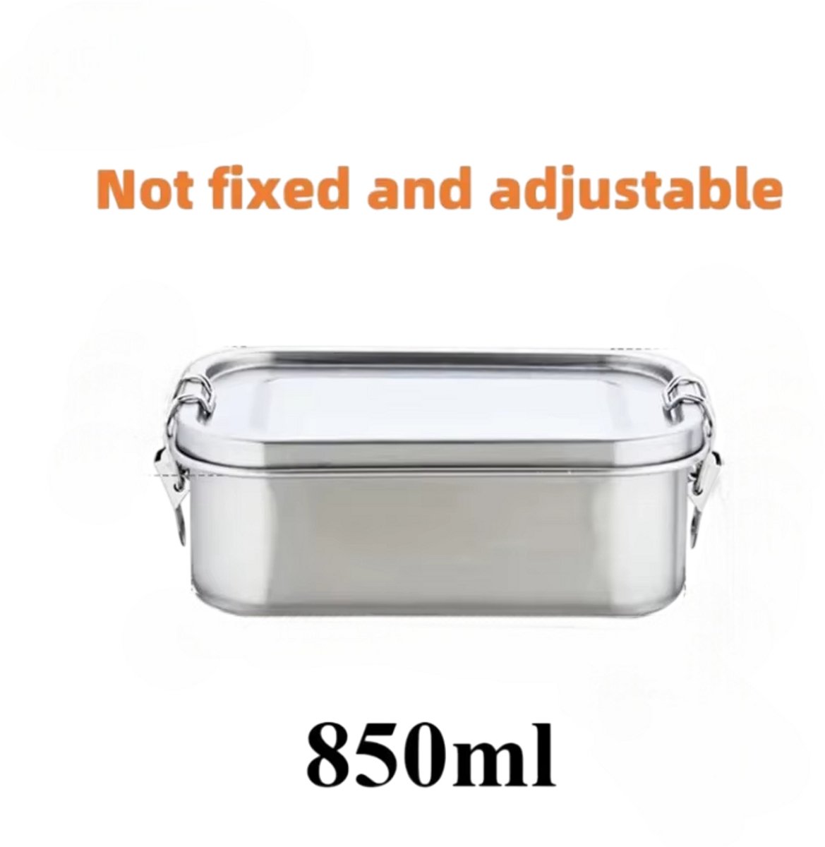 Roestvrijstalen Lunchbox – Lekvrije Lunchbox voor Kinderen & Volwassenen, Meal Prep Voedselcontainer, Vaatwasser- en Vriezerbestendig - 850 ml, 1 stuk