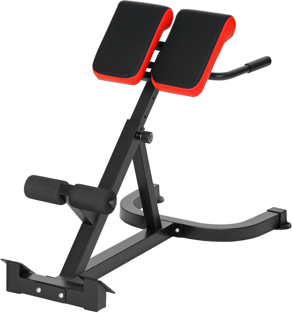 Sportnow Roman Chair-Staal, Kunstleer-112L x 62B x 88H cm-Rood+Zwart