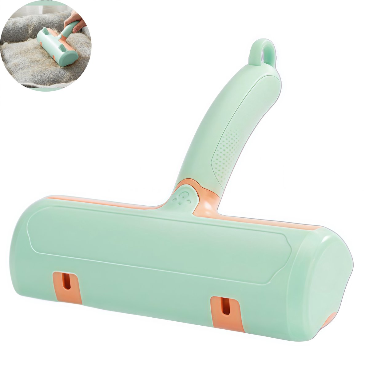 1 stuk - kattenhaar verwijderaar roller - pluizenroller - rollerborstel voor het verwijderen van dierenharen - pp materiaal - handmatig - statische haaropname - geschikt voor tapijt, bank, bed, kleding, meubels - geel‑groene kleur