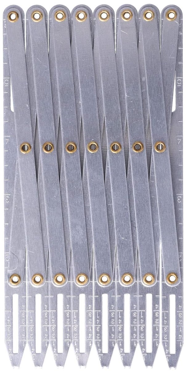 Verstelbare Aluminium Meetlat voor Naaien - Multifunctionele DIY Raamdecoratie Accessoires - Ideaal voor het Meten van Knopen, Haken en Plooien