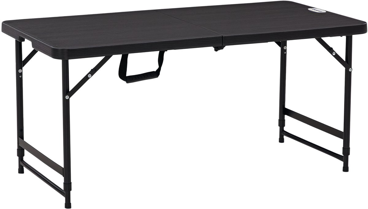 Outsunny tuintafel - HDPE - 118x60x74cm - Donkergrijs