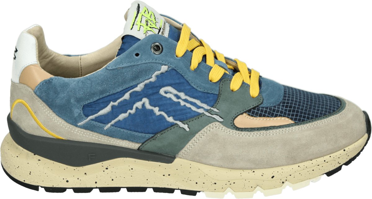 Floris van Bommel - DE TREENER 06.14 - Lage sneakersVrije tijdsschoenenHeren sneakers - Kleur: Blauw - Maat: 42