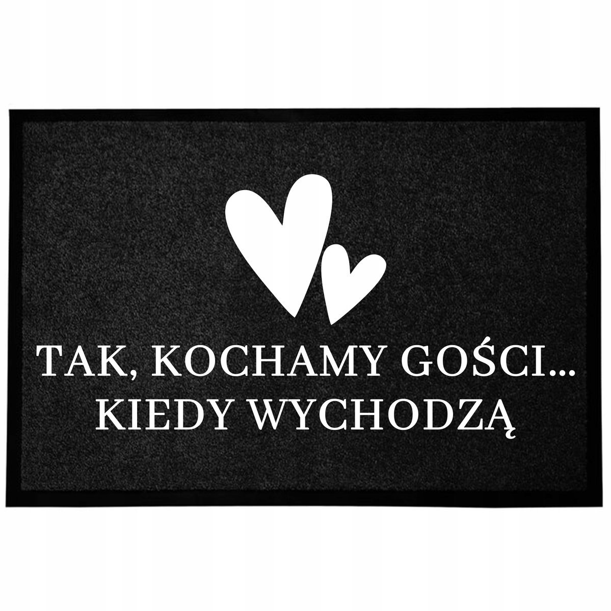 Stijlvolle zwarte instapmat 40x60 cm met unieke print - Decoratie & Functie