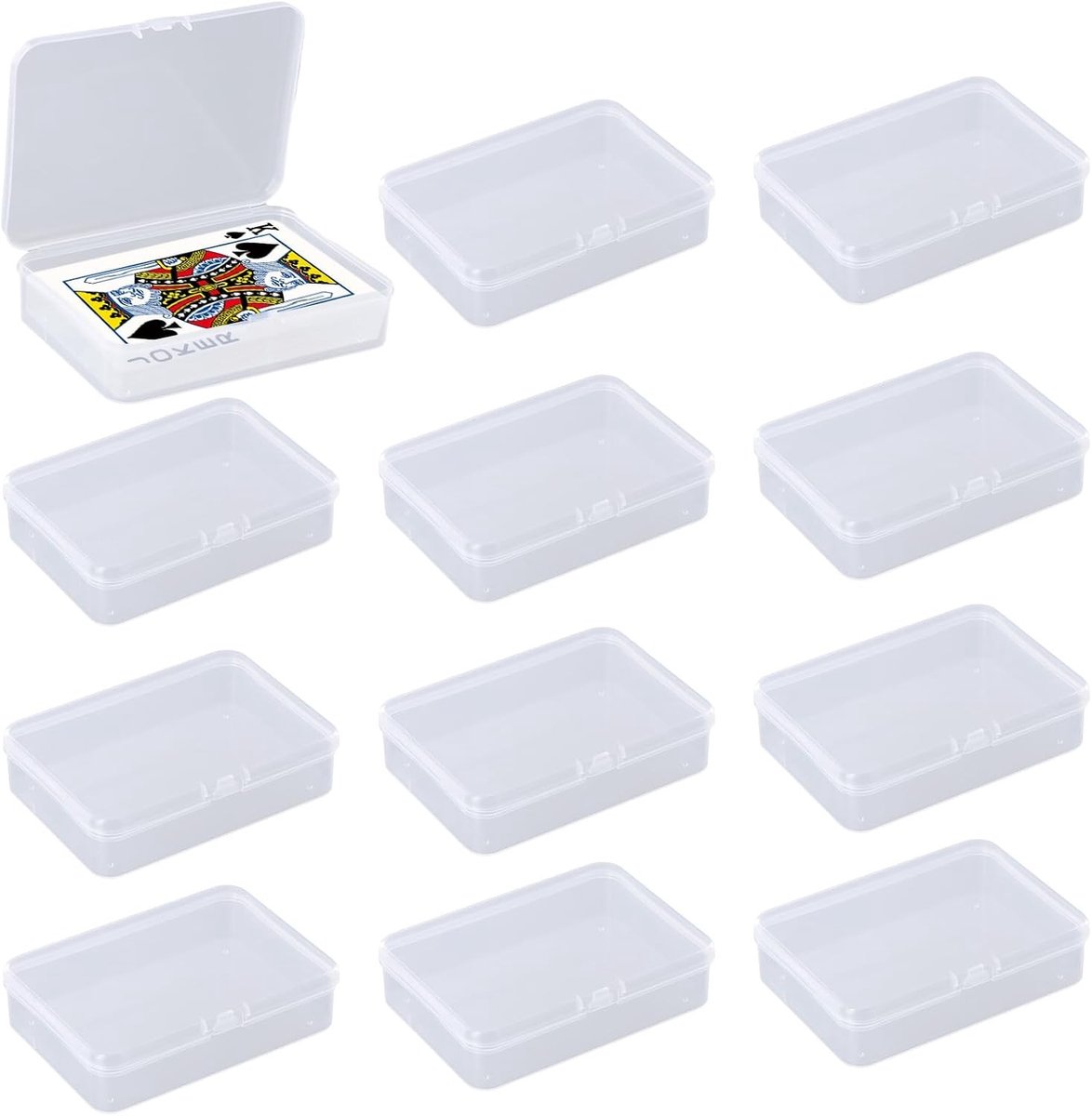 Kaarthouder Spelletjes - Transparant - 10,5 x 7,5 x 2,5 cm - Duurzaam en Draagbaar - Voor Verzamelkaarten