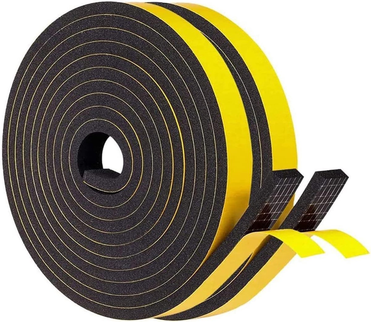 Afdichtingstape - Zwart - 10 mm x 6 mm - Rubber Afdichtstrip voor Deuren en Ramen