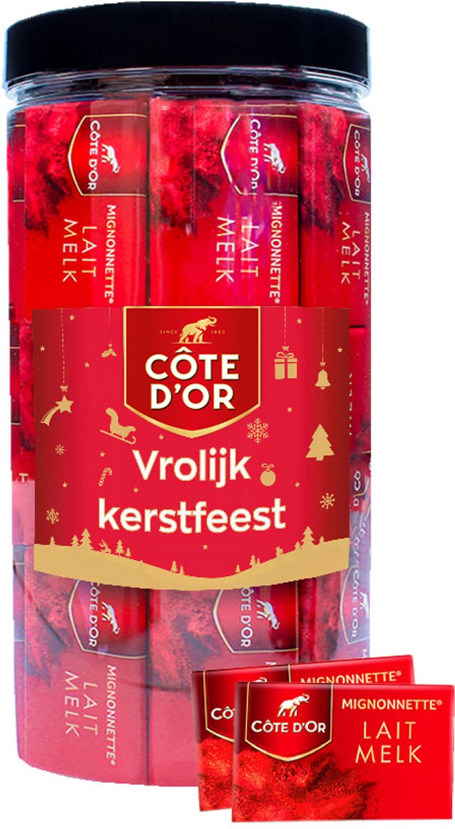 Côte d'Or Mignonnette Melk chocolade "Vrolijk kerstfeest" - melkchocoladetabletten - chocoladecadeau - 750g