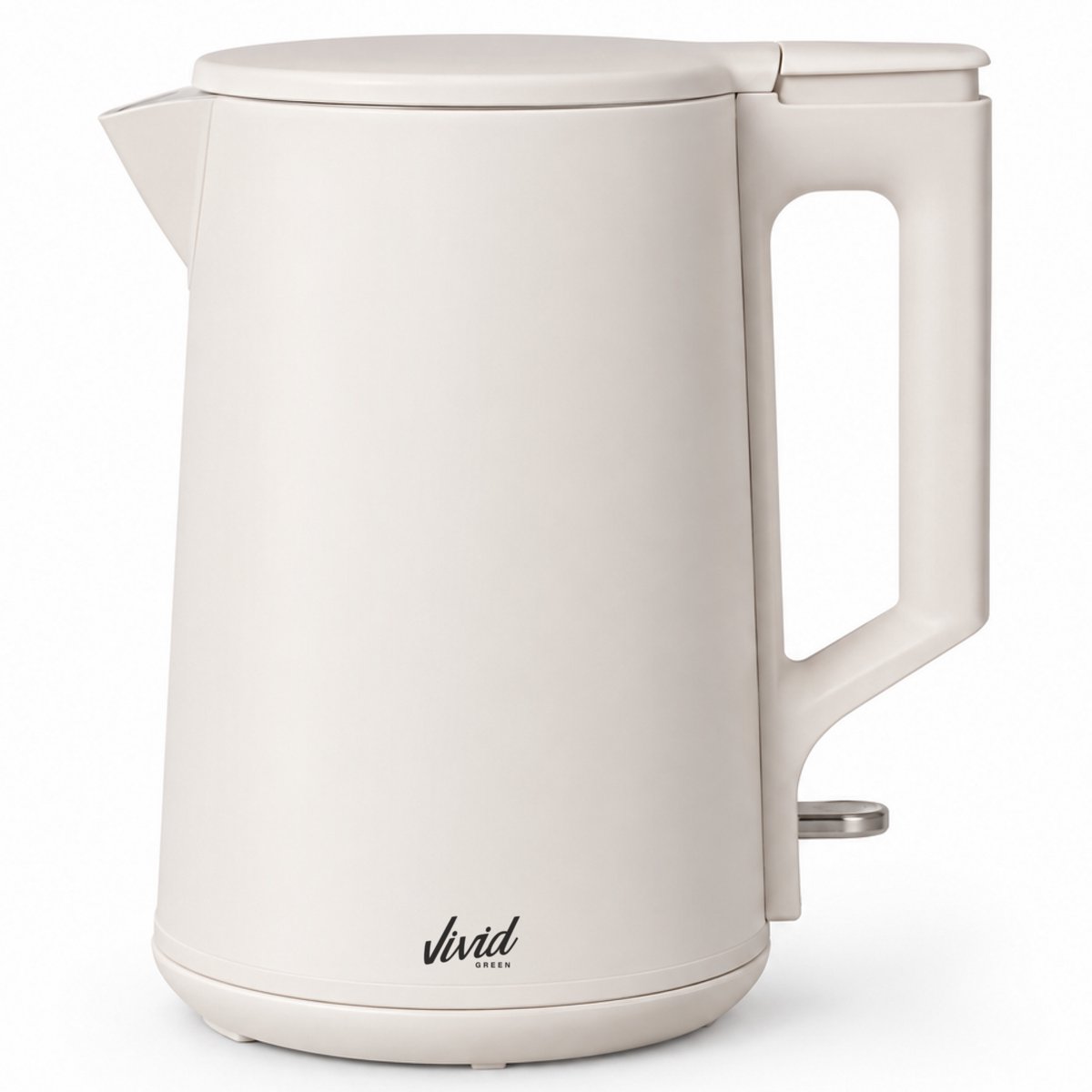 Vivid Green Waterkoker - 1.7L - Dubbelwandig - BPA-vrij - RVS - 2000W - Elektrisch - Beige