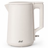 Vivid Green Waterkoker - 1.7L - Dubbelwandig - BPA-vrij - RVS - 2000W - Elektrisch - Beige