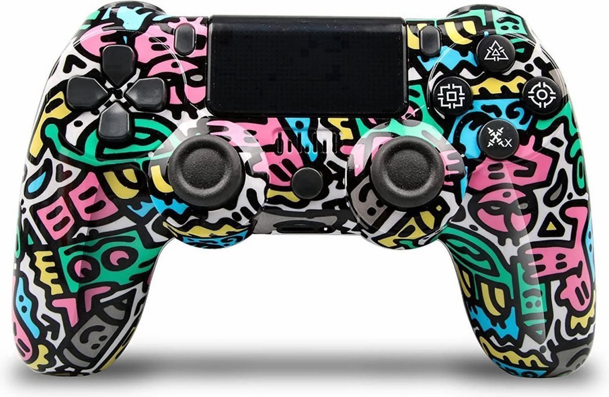 Draadloze gamecontroller geschikt voor PS4/Pro/Slim/PC-Bluetooth gamepad-met dubbele vibratie-Koptelefoonaansluiting-Zes-assige sensor-LED-lichtbalk en touchscreen-functionaliteit-geschikt voor ps4 controller-geschikt voor playstation 4
