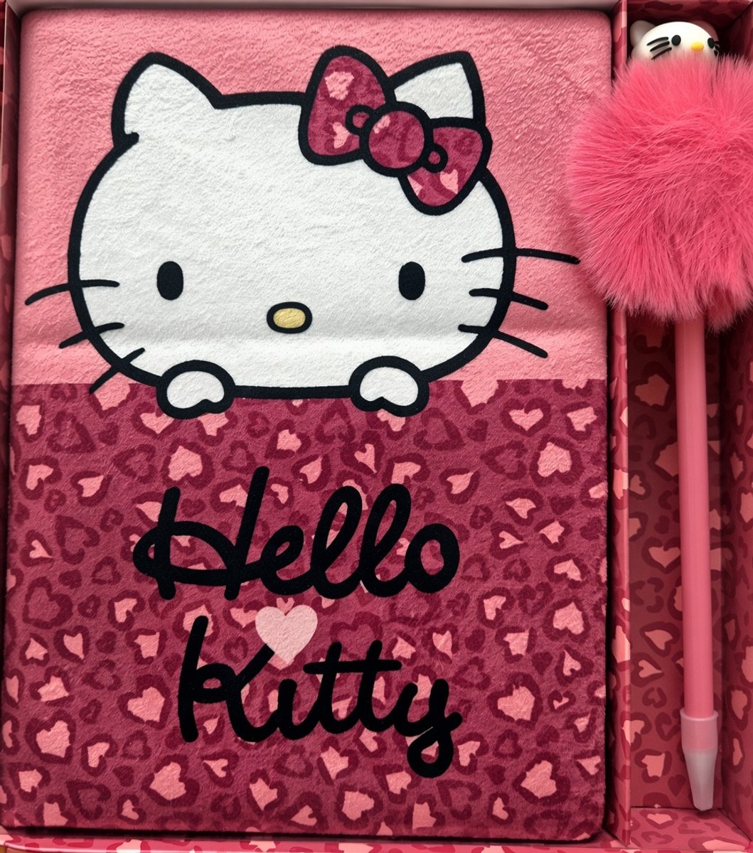 Hello Kitty - Notitieboekje - Pompom pen