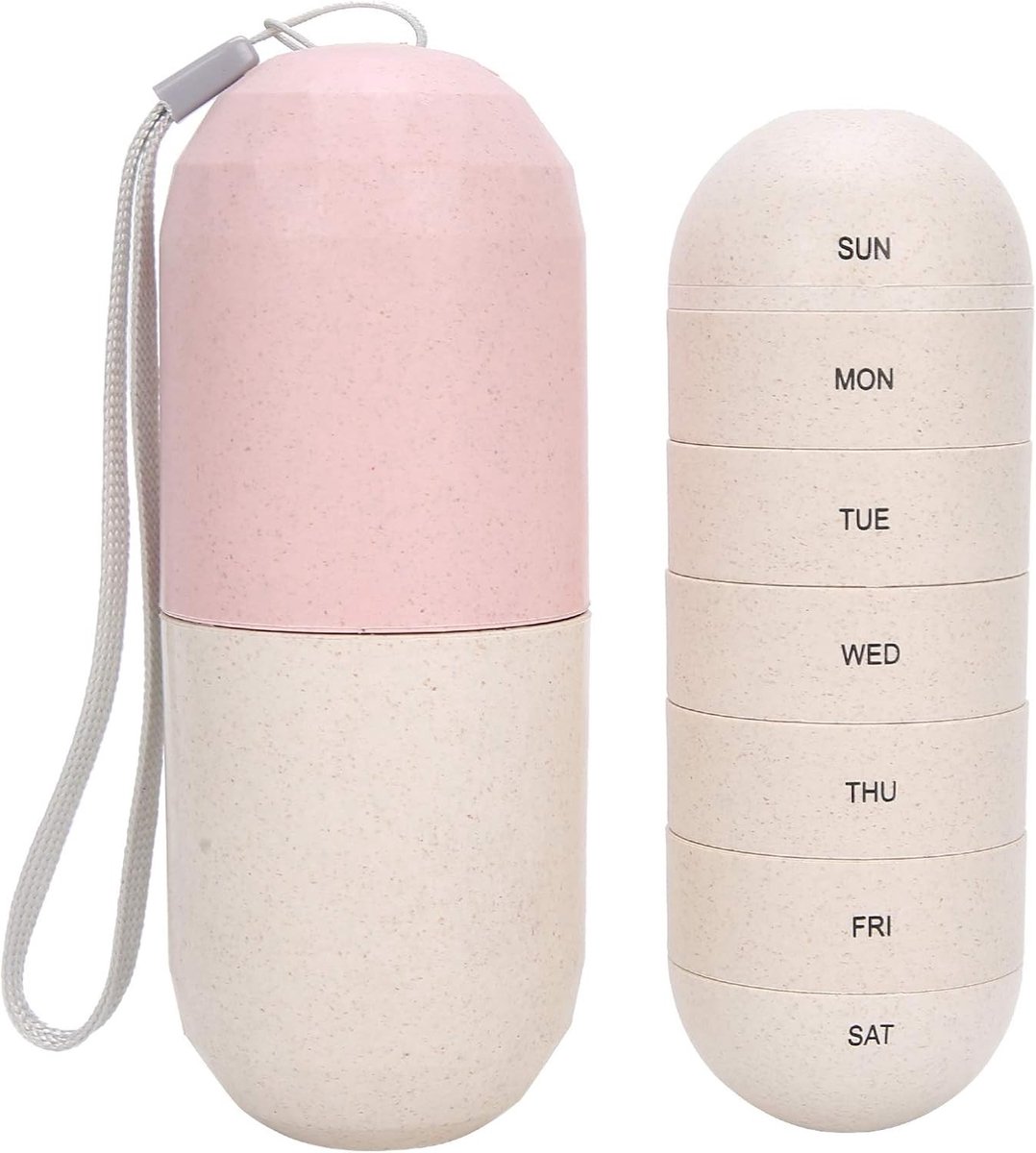 Weekly Pill Organizer voor Vitaminen, Supplementen en Medicijnen - Handige Medicijndoos met 7 Compartimenten voor Dagelijkse Dosis