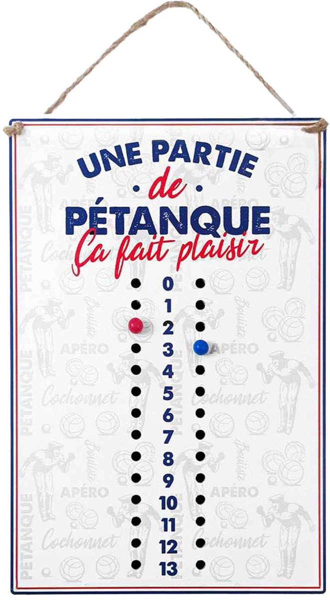 Puntenteller voor Petanque Club van Hout 30 x 20 cm