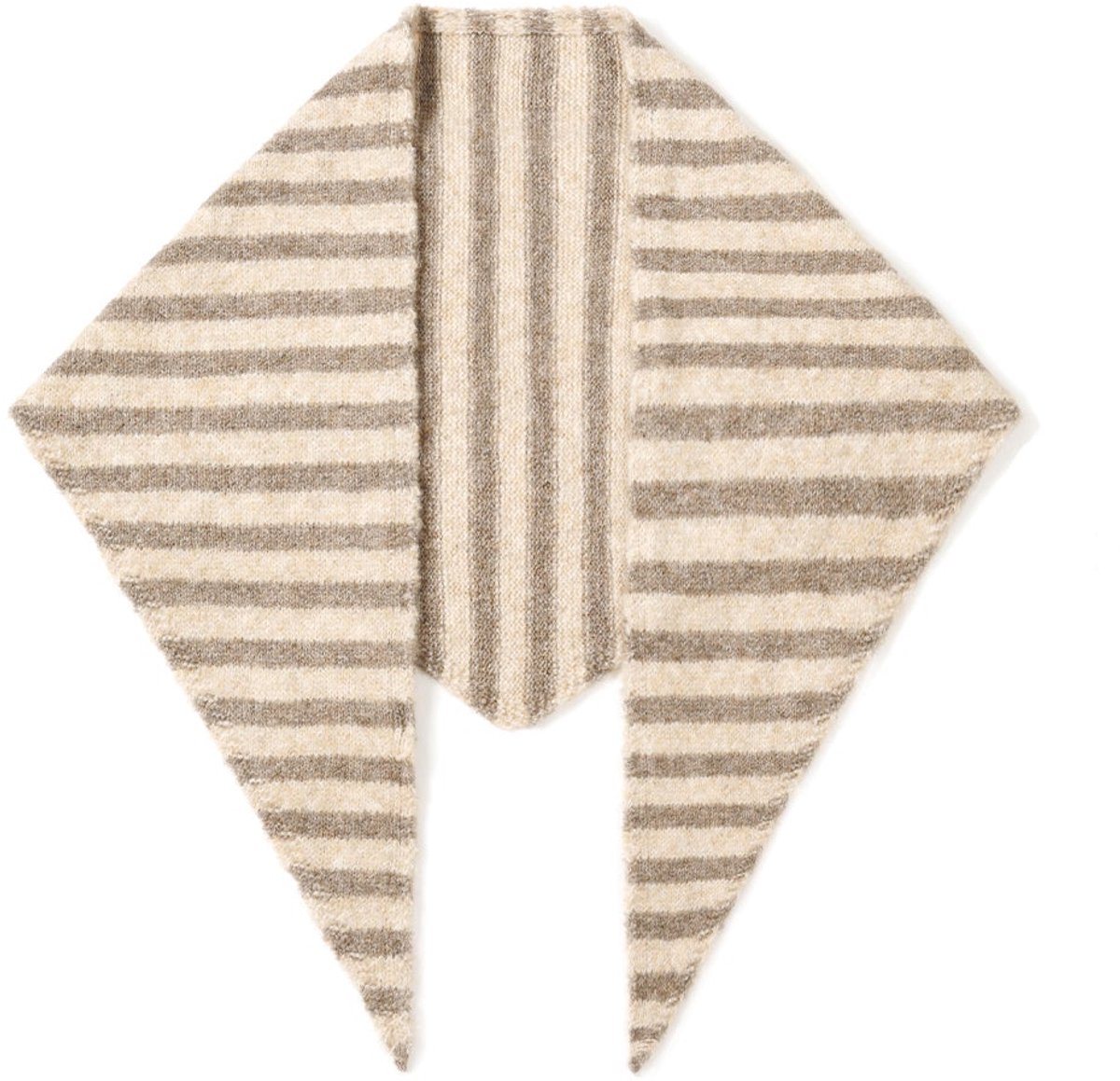 Wintersjaals met strepen, eenvoudig, polyester, geschikt voor dagelijks gebruik. - khaki