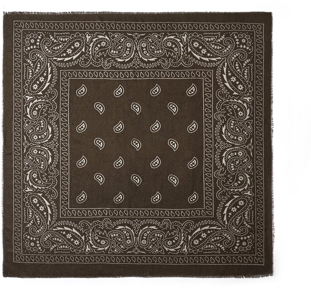 Wintersjaals met paisley-patroon, klassiek polyester, dagelijkse accessoires - Koffiebruin