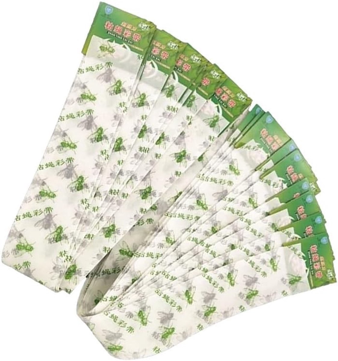 Set van 10 Vliegenvallen, Plakstrips voor Insecten, Vliegendodende Tape voor Binnen en Buiten Gebruik