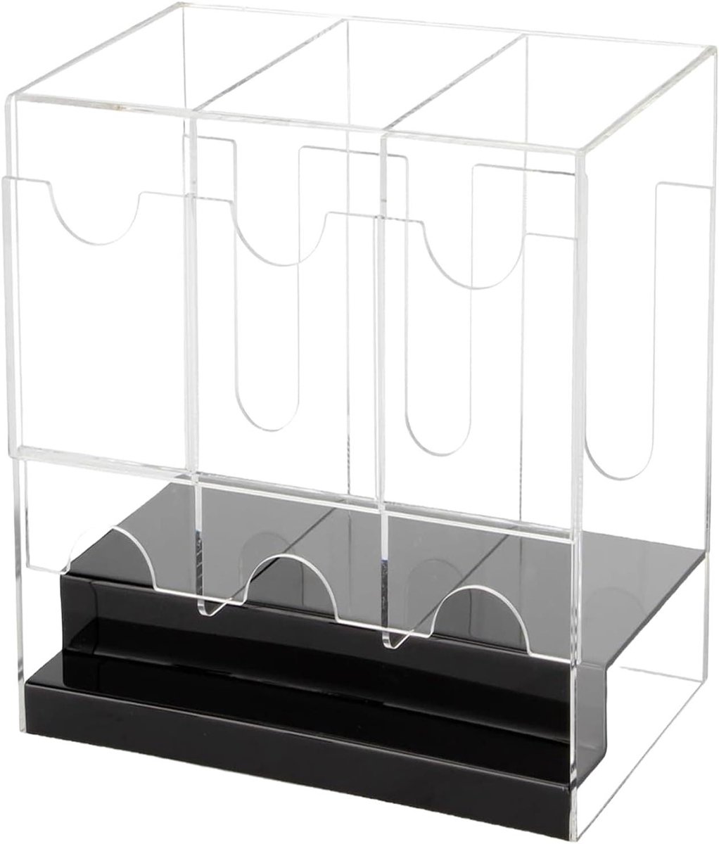 Dispenser Box Houder - Acryl Organizer - Collectie Beheer - 3 Sleuven Ontwerp - 23 x 13 x 24.5 cm