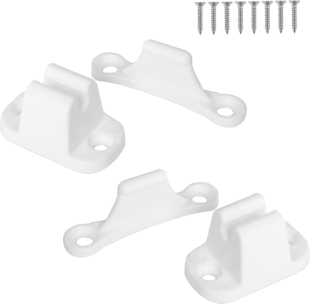 Deurstopper voor Caravan - Wit - Kunststof - Bevestiging met Schroeven - Voor Caravans en Campers