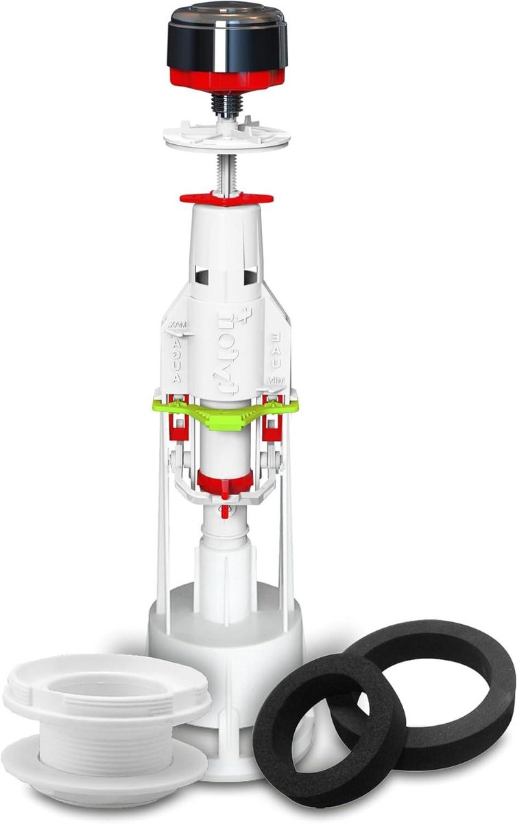 Toilet Reservoir Onderdeel - Spoelmechanisme Set - Toilet Reparatie - Eenvoudige Installatie - 1 Inch - Wit