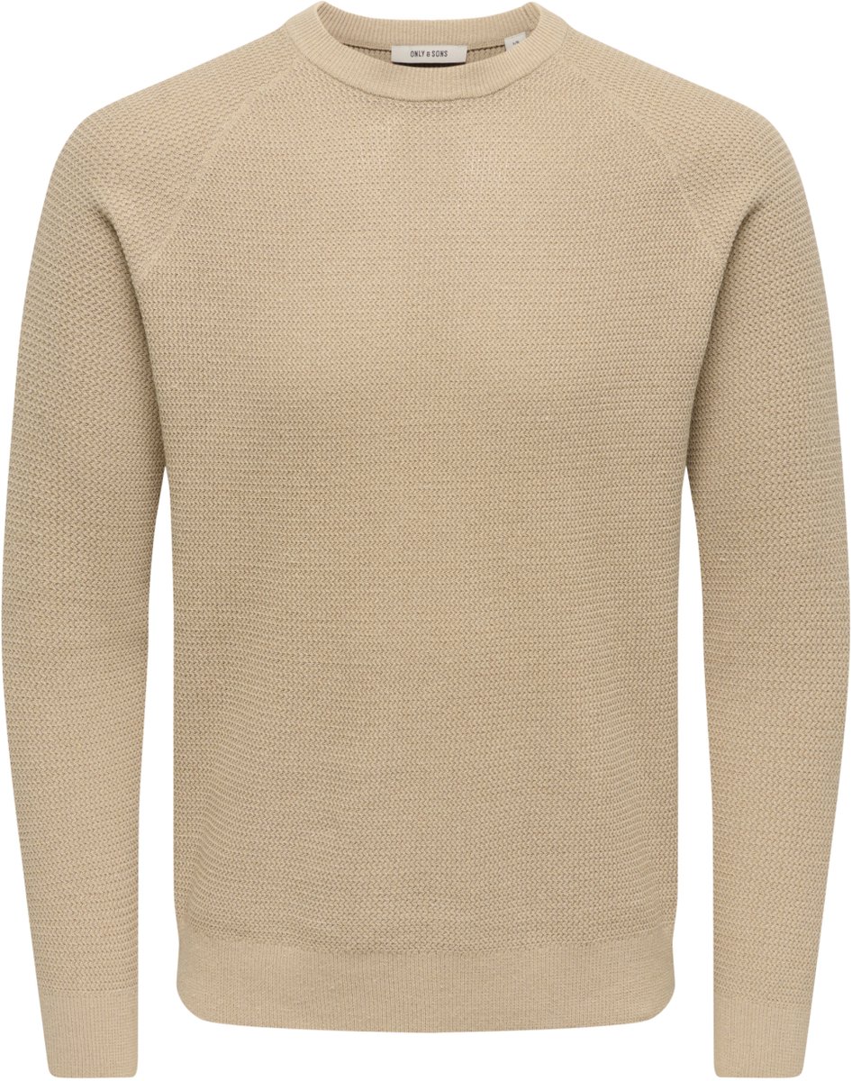 Only & Sons Trui Onshay Reg Ls Structure Crew Knit L 22035132 Chinchilla Mannen Maat - M