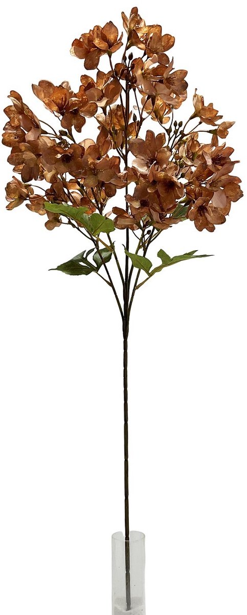 Kunstbloem Japanse krabappel 83cm taupe