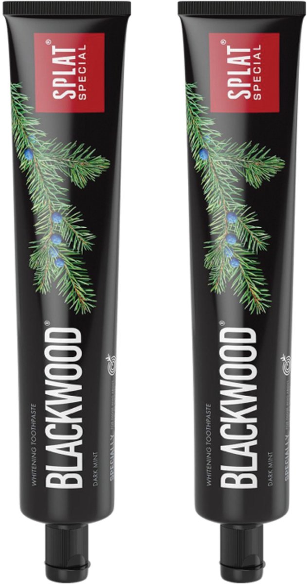 SPLAT Special Blackwood - Tandpasta - Wittering, Actieve Houtskool, Fluoride Vrij, 2-pack