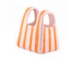 Aardewerk vaas Striped tas S