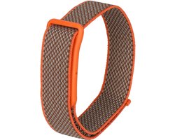 kwmobile nylon bandje voor smartwatch - geschikt voor Google Fitbit Air - - Polsbandje in bruin / oranje