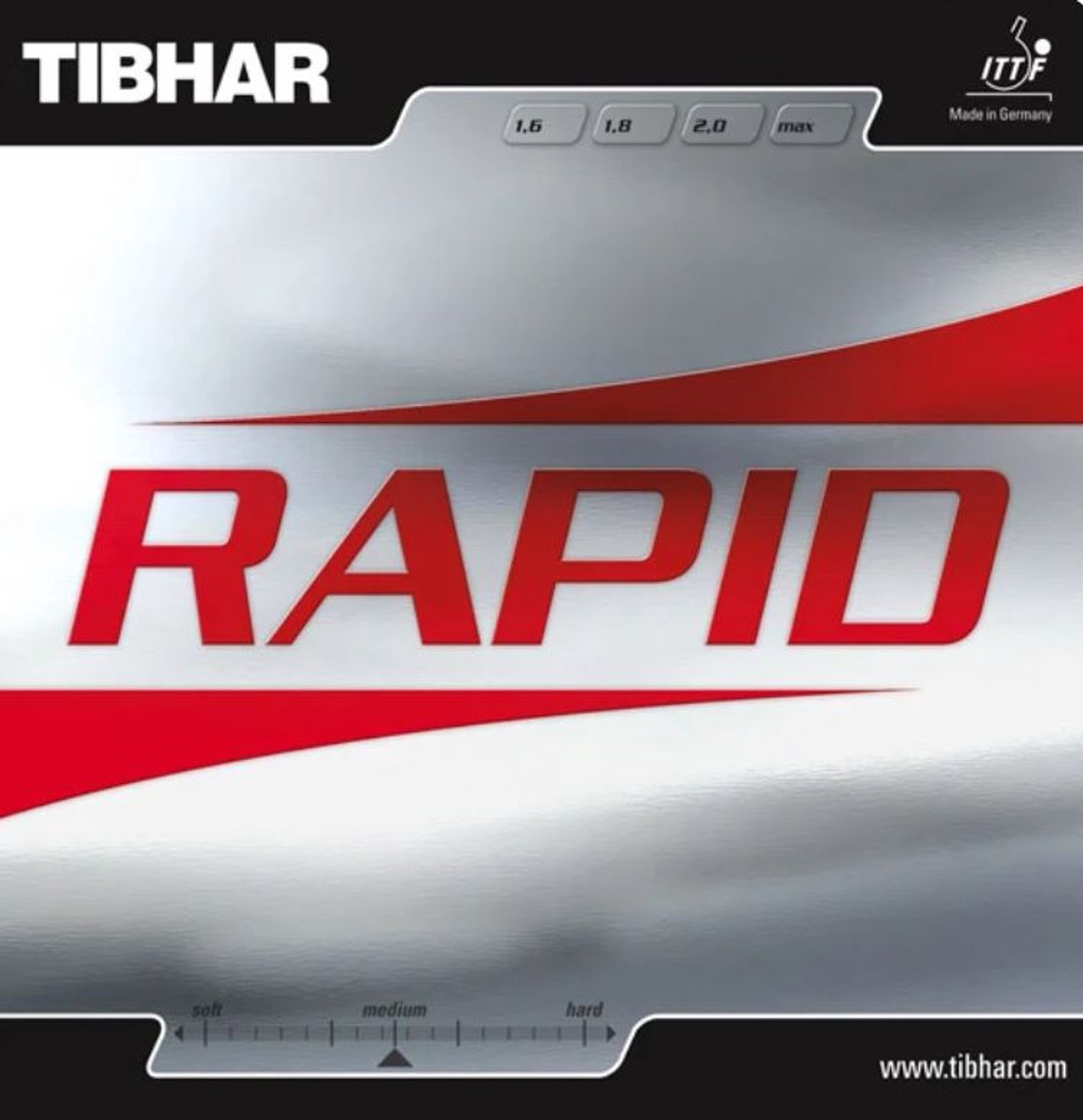 Tibhar - Rapid - Rood - 2.0 - Tafeltennis Rubbers