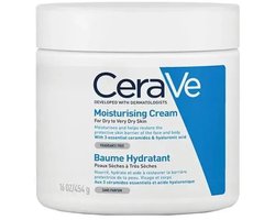 CeraVe Hydraterende Crème - voor Droge tot Zeer Droge Huid - Met Hyaluronzuur en 3 Essentiële Ceramiden - 454g