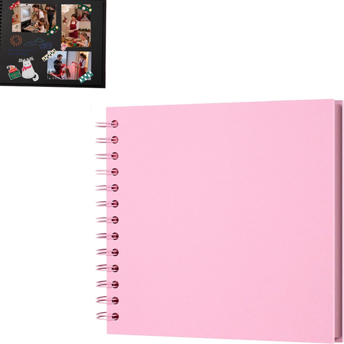 Fotoalbum- Fotoboek-Scrapbook- fotoalbum plakalbum-fotoalbum baby-Foto-Opberger - 8 inch-Scrapbooking Boek -20 pagina's, 40 pagina's -Scrapbook - Plakboek-DIY Fotoalbum-DIY Scrapbook Album-voor reizen, vakanties en afstuderen-Roze