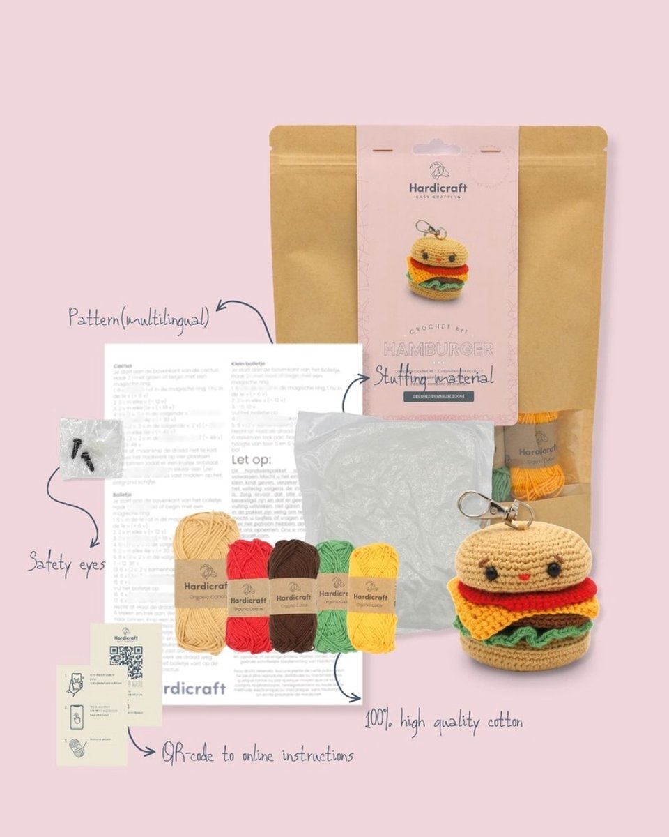 Hardicraft Haakpakket Sleutelhanger Hamburger