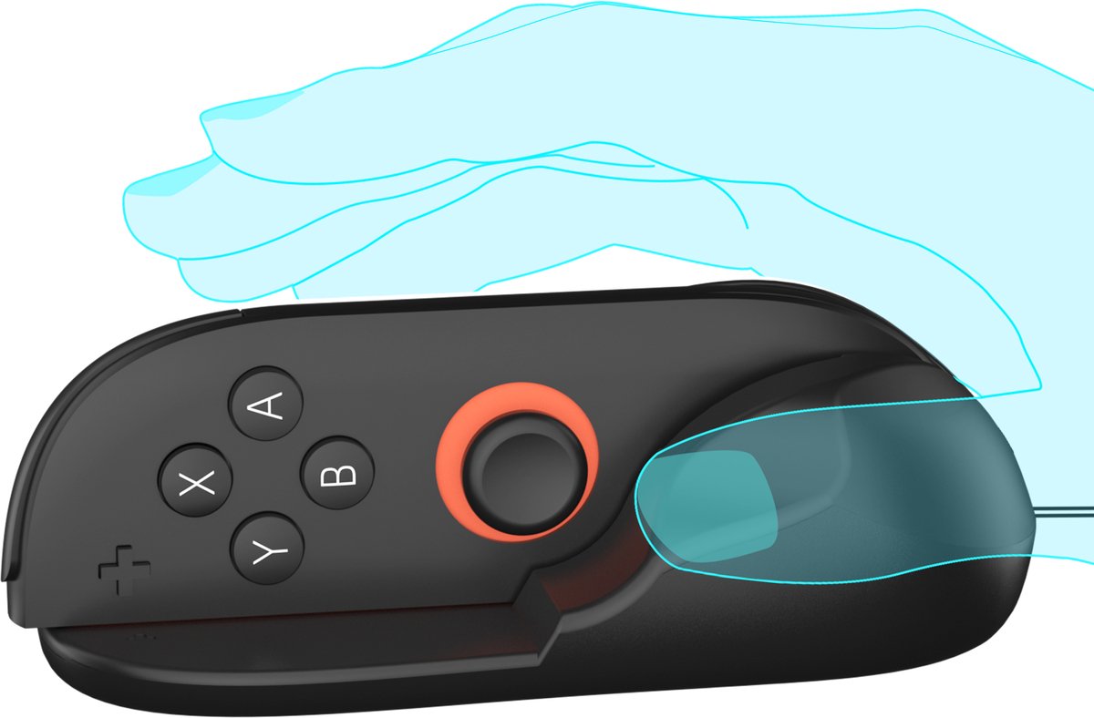 PlayCool Nintendo Switch 2 Joy-Con MouseGrip Set van 2 – Draagbare Beugels voor Joy-Con Controllers – Ergonomische Grip voor Muismodus – Zwart
