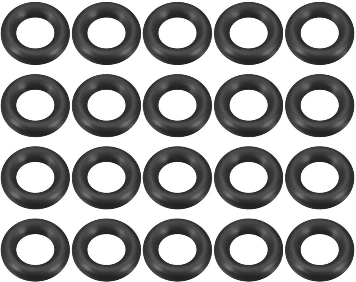 20 Stuks Nitril Rubber O-Ringen - Waterdichte Seals voor Loodgieterswerk en Reparaties (15 x 8 x 3.5mm Zwart)