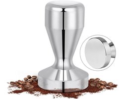Espresso Tamper 51mm van RVS met Siliconen Mat - Professionele Koffie Accessoires voor Barista's en Koffieliefhebbers