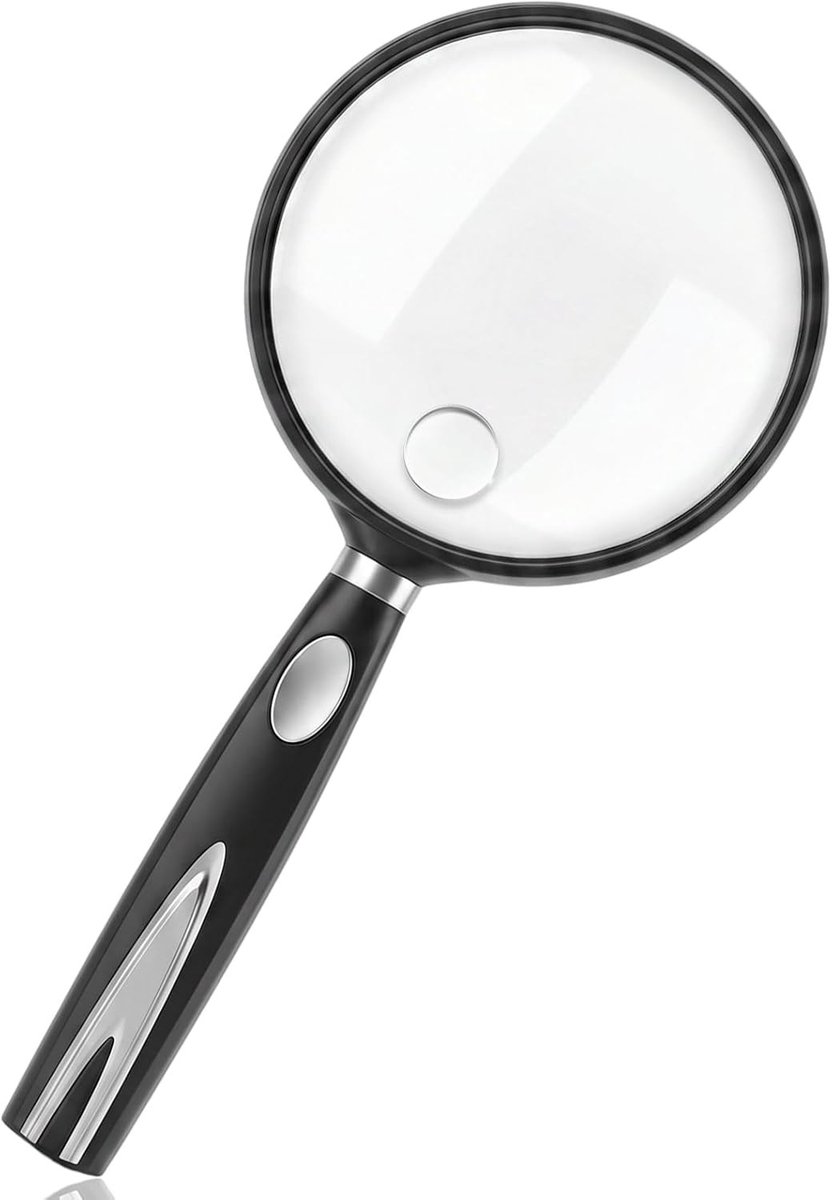 Handheld Vergrootglas 10X voor Senioren - Ideaal voor Lezen van Kranten, Boeken en Fijnschrift, Perfect voor Natuurverkenning en Hobby's