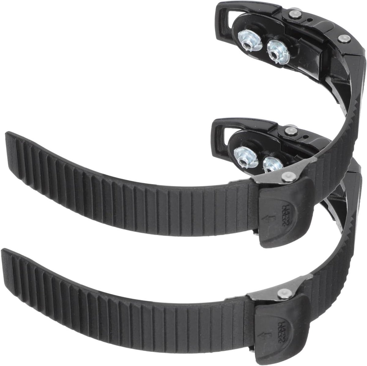 Schaatsbanden Set - Vervangende Gespen - Skaters Onderhoud - Verstelbare Lengte - 25 cm Lengte - Zwart