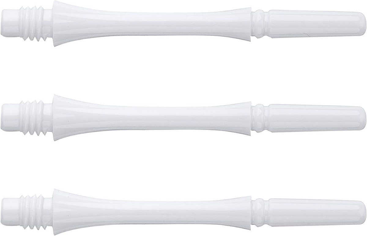 Dart Shafts - Shaft Set - Darts Spelen - Draaibare Shafts - Maat 3 - Transparant Wit