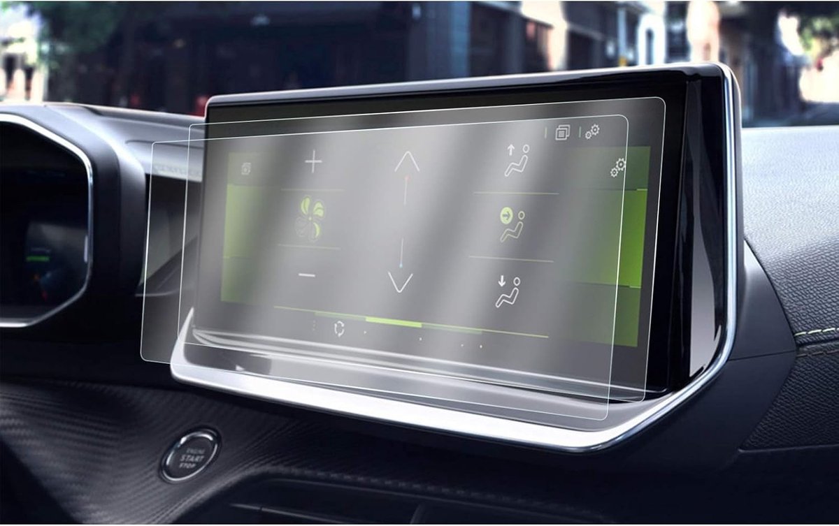 2 Stuks Navigatie Beschermfolie voor Peugeot 208 E-208 2008-2023 - 10 Inch GPS Scherm, Krasbestendig en Transparant
