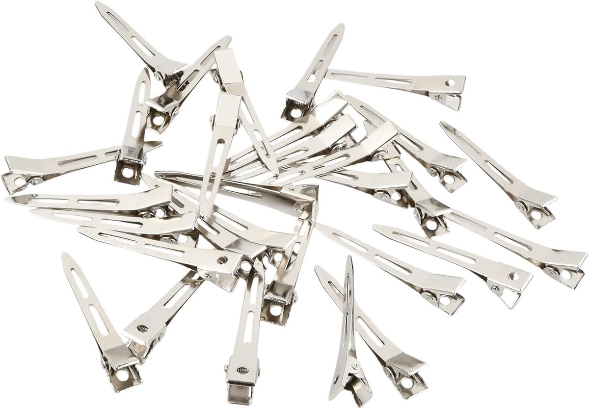 30 Stuks Zilveren Haarspelden van 5.5 cm - Alligator Clips voor Kapsels, Haarstyling en DIY voor Vrouwen en Meisjes