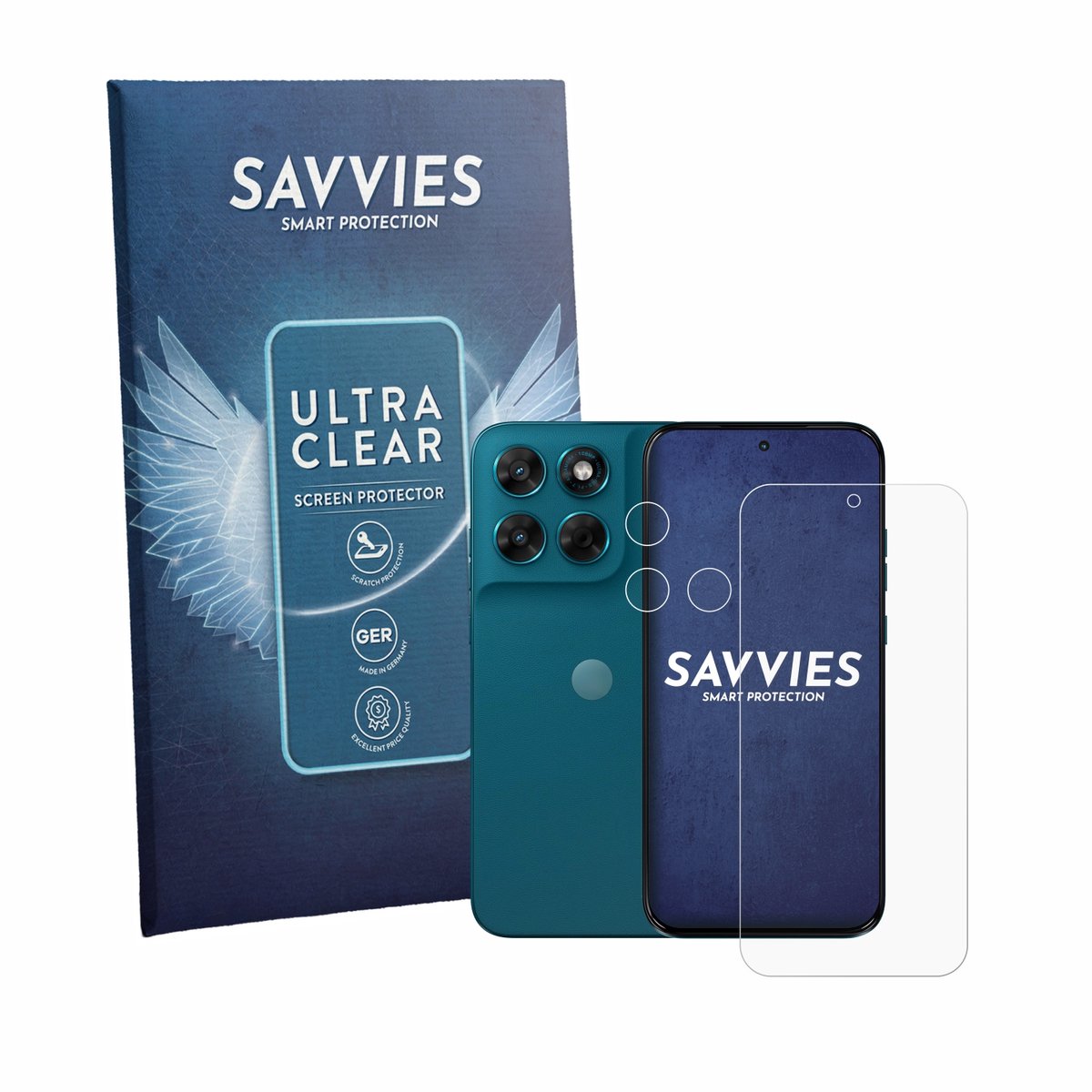 Savvies - Screenprotector voor Motorola Moto G77 (Voor+Camera) - Folie Beschermfolie transparant 18 Stuks