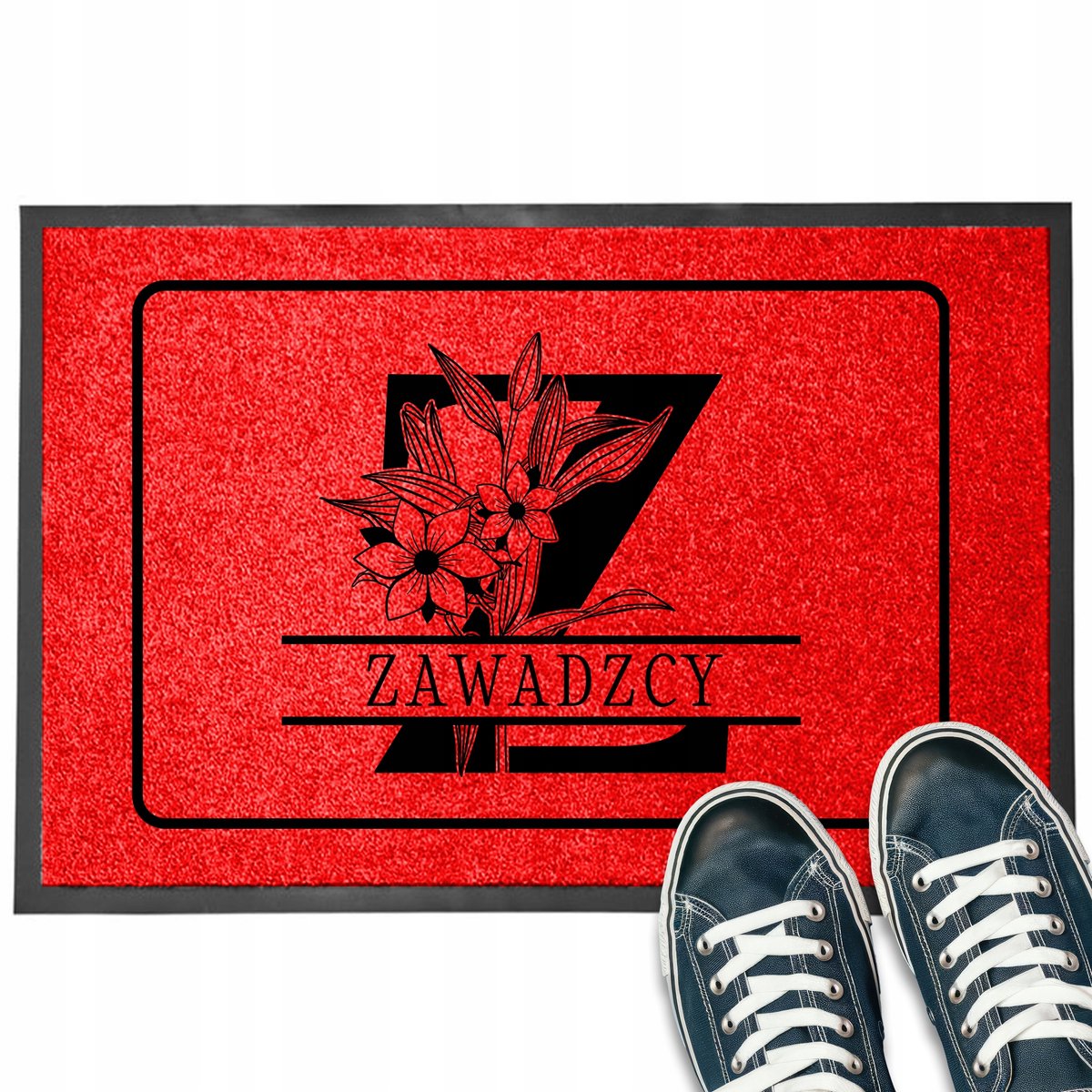 Merkloze Deurmat met Plantenmotief - Personaliseerbaar & Duurzaam
