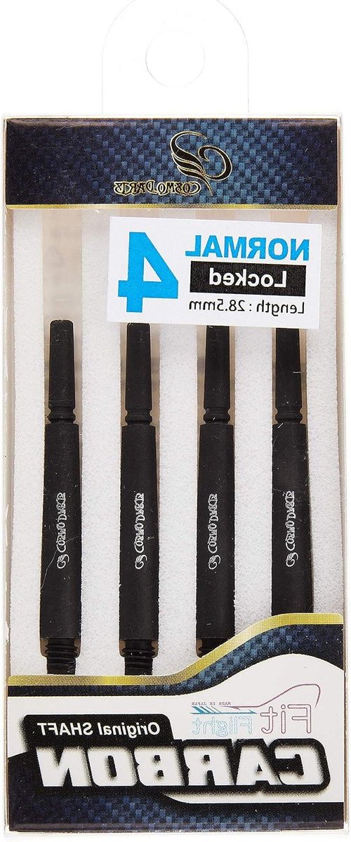 Dart Shafts - Dart Accessoires - Darts Spelen - Versterkt Koolstofvezel - Maat 4 - Zwart