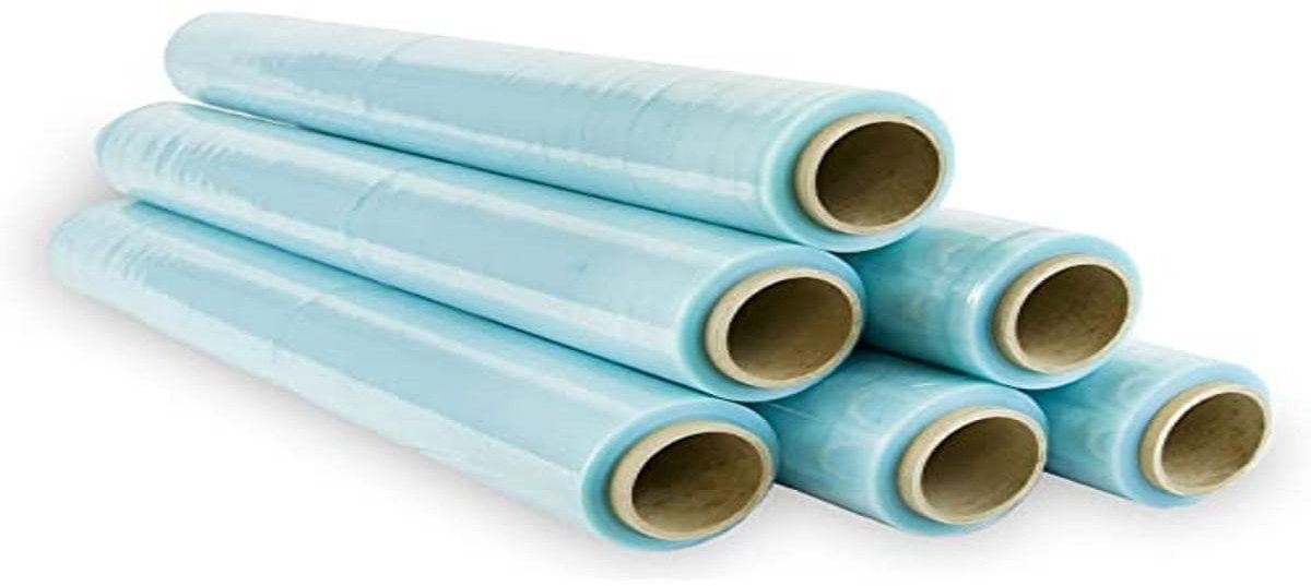 Elastische Filmrol - Transparant - 6 Rollos - Gerecycled Kunststof - Voor Industriële Verpakking